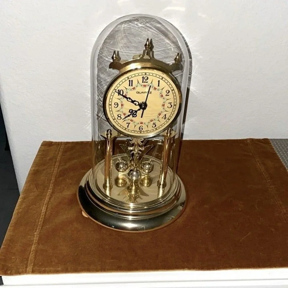 QUARTZ ANNIVERSARY WINDING CLOCK GERMANY VINTAGE